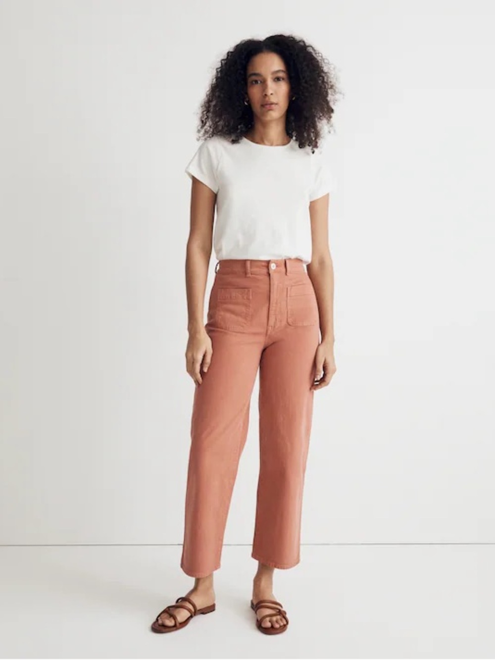 Madewell Emmett 2.0 Wide-Leg Crop Pants In Dried Rose Size 27